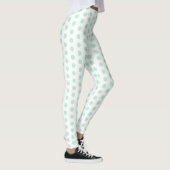 Sjabloon Trendy Modern Elegant Mint Green White Leggings (Rechts)