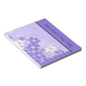 Sjabloon Trendy Paarse Floral Notitieboek Notitieblok (Schuin)
