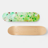 Sjabloon Trendy Yellow Green Modern Abstract Persoonlijk Skateboard (Horizontaal)