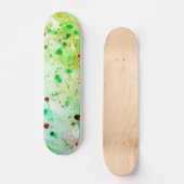 Sjabloon Trendy Yellow Green Modern Abstract Persoonlijk Skateboard (Voorkant)