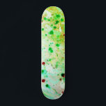 Sjabloon Trendy Yellow Green Modern Abstract Persoonlijk Skateboard<br><div class="desc">Sjabloon Trendy Yellow Green Modern Abstract Kunstmatig Blank Skateboard.</div>