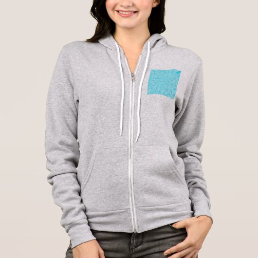 Sjabloon Turquoise Hoodie (Voorkant)