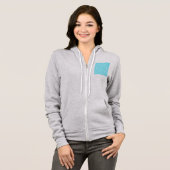 Sjabloon Turquoise Hoodie (Voorkant volledig)