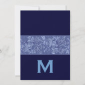 Sjabloon tussen Bue en Midnight Midnight Damask We Kaart (Achterkant)