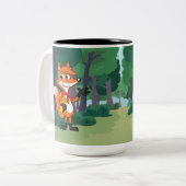 sjabloon tweekleurige koffiemok (Voorkant links)