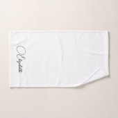 Sjabloon Typografie Naam Zwart Wit Bad Handdoek (Handdoek)