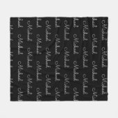 Sjabloon Typografie Vervang Jouw naam Black Fleece Deken (Voorkant (Horizontaal))