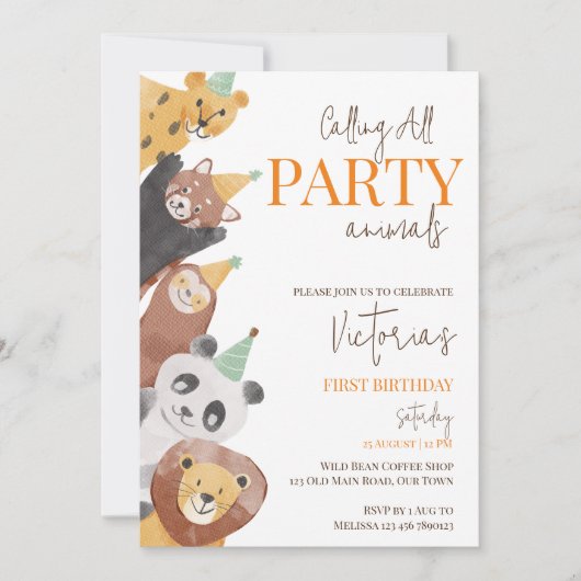 Sjabloon Uitnodiging feestdag (Voorkant)