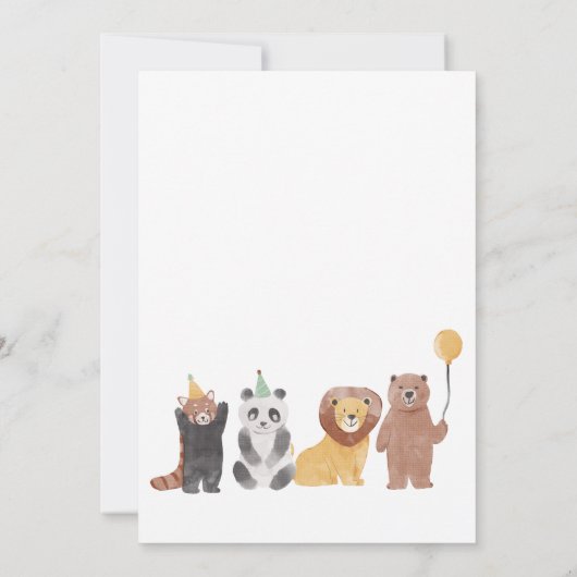 Sjabloon uitnodiging feestdag voor verjaardagsfees (Achterkant)