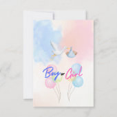 Sjabloon uitnodiging geslacht onthulling feestje (Achterkant)