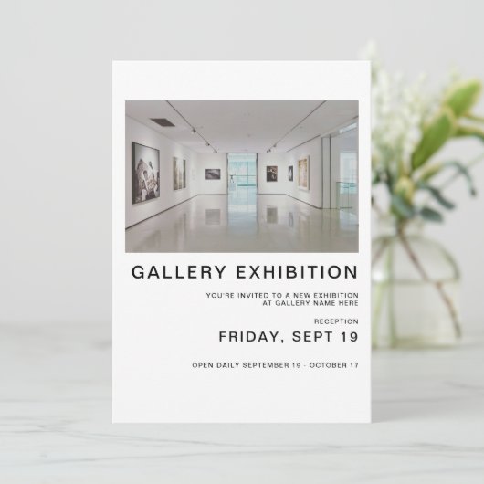 Sjabloon uitnodiging groepstentoonstelling (Staand voorkant)