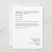 Sjabloon uitnodiging groepstentoonstelling (Achterkant)