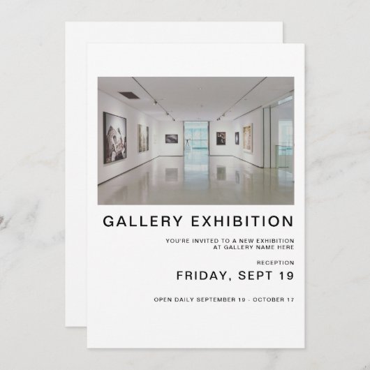 Sjabloon uitnodiging groepstentoonstelling (Voorkant / Achterkant)