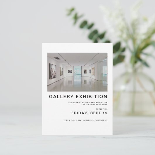 Sjabloon uitnodiging groepstentoonstelling (Staand voorkant)