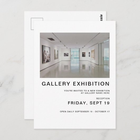 Sjabloon uitnodiging groepstentoonstelling (Voorkant / Achterkant)