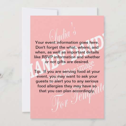 Sjabloon Uitnodiging - houden (Achterkant)