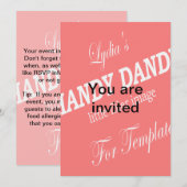 Sjabloon Uitnodiging - houden (Voorkant / Achterkant)