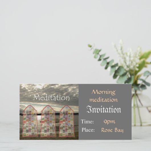 Sjabloon uitnodiging Meditation (Staand voorkant)