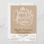 Sjabloon uitnodiging Quinceañera (Voorkant)