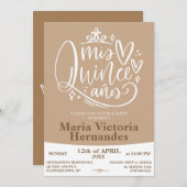 Sjabloon uitnodiging Quinceañera (Voorkant / Achterkant)