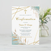 Sjabloon Uitnodiging tot bevestiging van jongen (Staand voorkant)