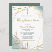 Sjabloon Uitnodiging tot bevestiging van jongen (Voorkant / Achterkant)