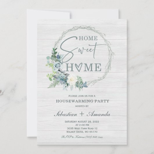 Sjabloon Uitnodiging tot oproeping in het Rustic H (Voorkant)