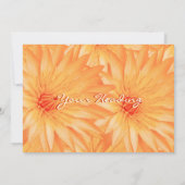 Sjabloon uitnodigingen - aanpasbare oranje leugens (Achterkant)