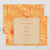 Sjabloon uitnodigingen - aanpasbare oranje leugens (Voorkant / Achterkant)