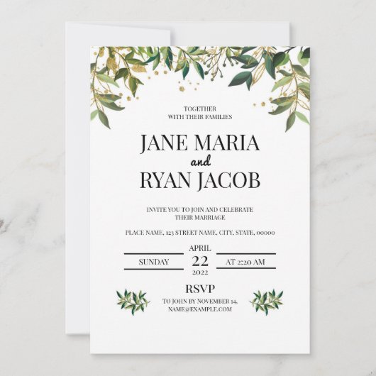 Sjabloon uitnodigingskaart kaart (Voorkant)