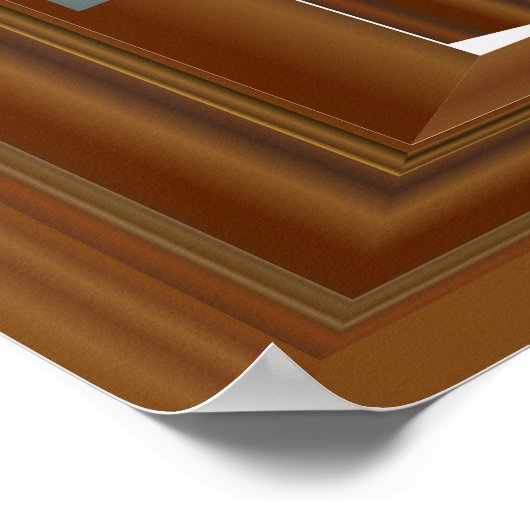 Sjabloon Uitzicht venster sluiten Poster (Hoek)