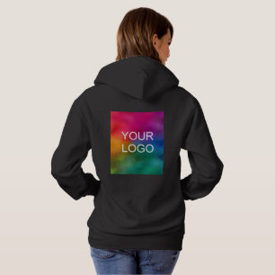 Sjabloon Upload Business Logo Black Color Hoodie