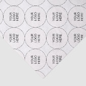 Sjabloon Upload Business Logo hier promotioneel Tissuepapier (Detail)