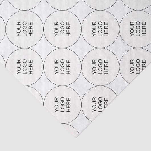 Sjabloon Upload Business Logo hier promotioneel Tissuepapier (Detail)