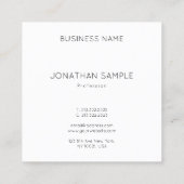 Sjabloon Upload uw bedrijf Logo Vierkante Visitekaartje (Achterkant)