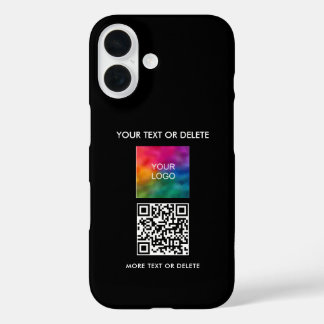 Sjabloon Upload uw eigen zakelijke Logo QR-code na iPhone 16 Hoesje