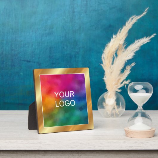 Sjabloon Upload Zakelijk Logo Glam Goud Ezel Fotoplaat (Insitu)