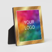 Sjabloon Upload Zakelijk Logo Glam Goud Ezel Fotoplaat (Voorkant)