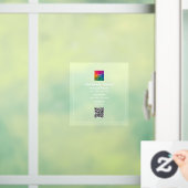 Sjabloon Upload Zakelijk Logo QR Code Openingsuren Raamsticker (Huis)