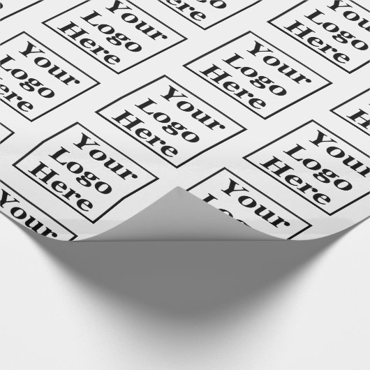 Sjabloon Uw Logo hier Patroon op wit Cadeaupapier (Hoek)