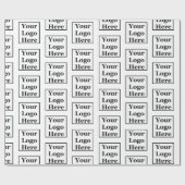 Sjabloon Uw Logo hier Patroon op wit Cadeaupapier (Vlak)