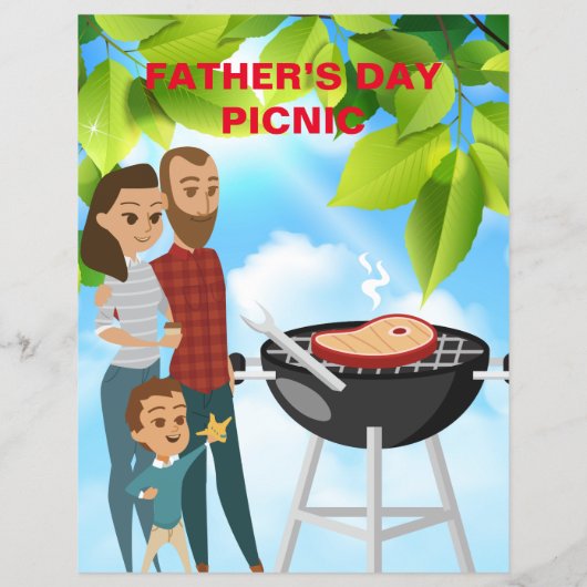 Sjabloon vaderdag Picnic Event Flyer (Achterkant)