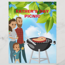 Sjabloon vaderdag Picnic Event Flyer