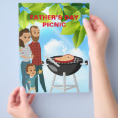 Sjabloon vaderdag Picnic Event Flyer (Hand)