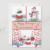 Sjabloon vakantieKaart | Polaire Beren en bessen (Voorkant)