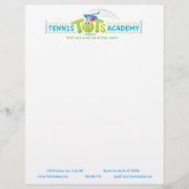 Sjabloon van aangepaste brievenhoofdstad van Tenni Gepersonaliseerd Briefhoofd (Voorkant)