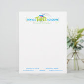 Sjabloon van aangepaste brievenhoofdstad van Tenni Gepersonaliseerd Briefhoofd (Staand voorkant)