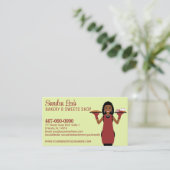 Sjabloon van Afrikaanse Amerikaanse cupcake (bakke Visitekaartje (Staand voorkant)