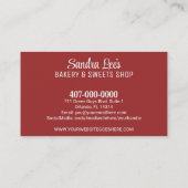 Sjabloon van Afrikaanse Amerikaanse cupcake (bakke Visitekaartje (Achterkant)