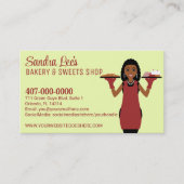 Sjabloon van Afrikaanse Amerikaanse cupcake (bakke Visitekaartje (Voorkant)